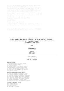 The Brochure Series of Architectural Illustration, Volume 01, No. 01, January 1895 - The Gothic Palaces of Venice