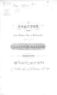 Partition , quatuor en F major, Hob.III:10, corde quatuors, Op.2