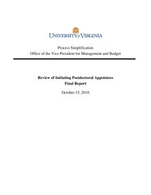 Process Simplification Office of the Vice ... - University of Virginia