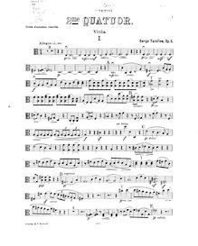 Partition viole de gambe, corde quatuor No.2, C major, Taneyev, Sergey