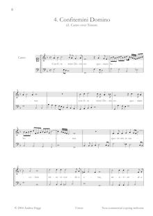 Partition complète, Confitemini Domino à , Canto over ténor, Cima, Giovanni Paolo