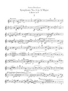 Partition cor 1, 2, 3, 4 (F), Symphony No.6 en A major, A major