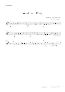 Partition trompette 1 (C), Dreissig kleine Choralvorspiele zu den gebräuchlichsten Chorälen
