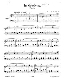 Partition complète, La Gracieuse, Op.78, La Gracieuse: Valse, D major