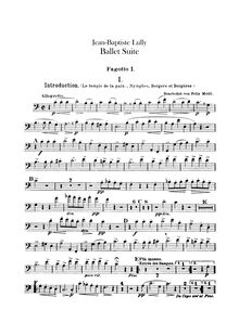 Partition basson 1, 2, Lully Ballet , Mottl, Felix