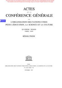 UNESCO. General Conference; 4th; Actes de la Conférence générale ...
