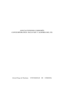 Asociacionismo cordobés contemporáneo: siglo XIX y albores del XX