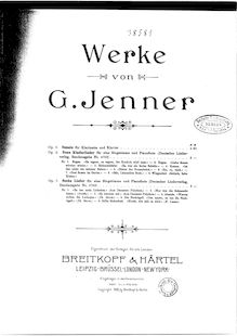 Partition complète, 9 Kinderlieder, Op.6, Jenner, Gustav