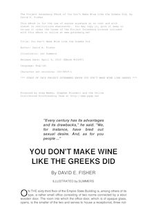 You Don t Make Wine Like the Greeks Did
