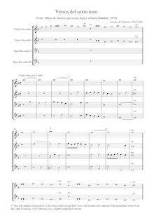 Partition complète (ATBB enregistrements), Versos del sexto tono