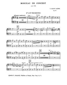 Partition Trombone 1/2, Morceau de Concert, Op.94, Saint-Saëns, Camille