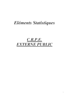 Statistiques Concours externe public