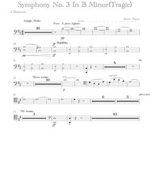 Partition basson 1/2, Symphony No.3,  Tragic , B minor, Mason, Quinn