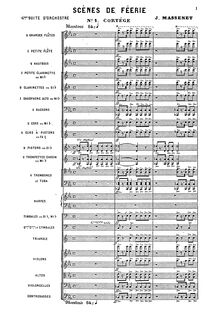 Partition complète, Scènes de féerie, Suite d orchestre No.6, Massenet, Jules