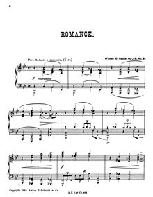Partition No.3: Romance., Hommage à Edvard Grieg, Op.18, 5 Characteristic Pieces for the Pianoforte