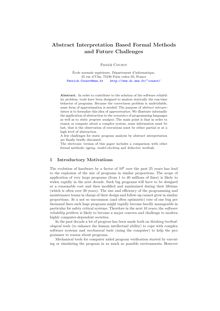 Abstract Interpretation Based Formal Methods and Future Challenges