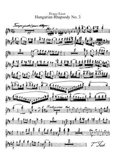 Partition flûte 1, 2, Piccolo, Hungarian Rhapsody No.6, Tempo giusto
