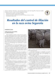 Resultados del control de filiación en la raza ovina Segureña