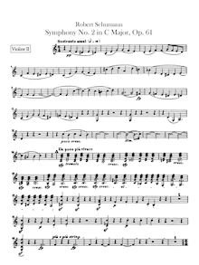 Partition violon 2, Symphony No.2, Op.61, C Major, Schumann, Robert