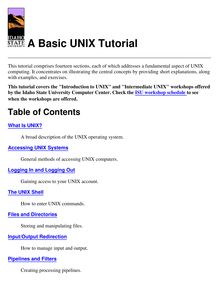 A Basic UNIX Tutorial