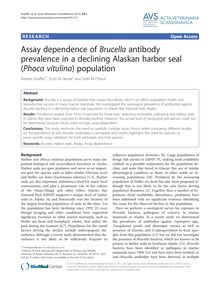 Assay dependence of Brucella antibody prevalence in a declining Alaskan harbor seal (Phoca vitulina) population