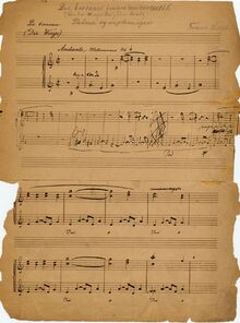 Partition Manuscript Leaf (S.512), Von der Wiege bis zum Grabe, From the Cradle to the Grave (Symphonic Poem No.13)