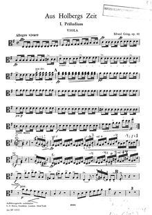 Partition altos, Fra Holbergs tid,  i gammel stil, Aus Holbergs Zeit, Suite im alten Stil, From Holberg s Time, Holberg Suite