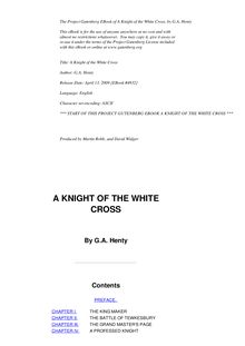 A Knight of the White Cross : a tale of the siege of Rhodes