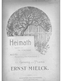 Partition complète, Heimath, Mielck, Ernst