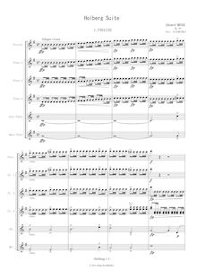 Partition complète, Fra Holbergs tid,  i gammel stil, Aus Holbergs Zeit, Suite im alten Stil, From Holberg s Time, Holberg Suite par Edvard Grieg