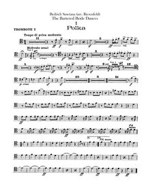 Partition Trombone 1, 2, basse Trombone, pour Bartered Bride, Prodaná nevěsta / Die Verkaufte Braut