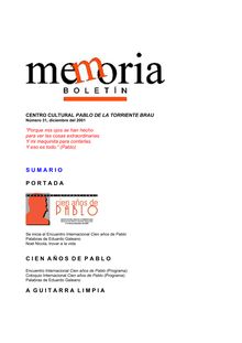 Boletín Electrónico Memoria, n. 31