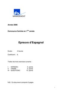 Espagnol 2006 TELECOM Management