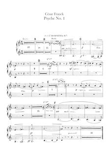 Partition trompette 1/2 (en F, E)Cornet 1/2 (en A), Psyché, Poème symphonique pour orchestre et choeurs