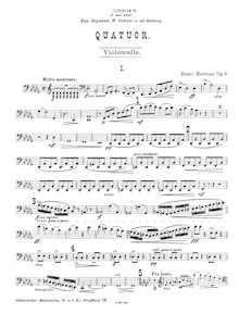 Partition de violoncelle, corde quatuor No.1, D♭ Major