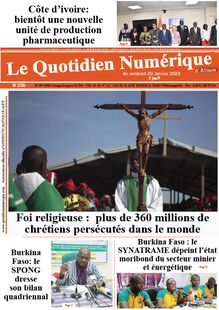 Le Quotidien Numérique d’Afrique N° 2116 - Du vendredi 20 janvier 2023