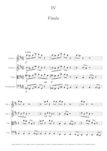 Partition I, Finale, corde quatuor No.1, Mills, Joseph