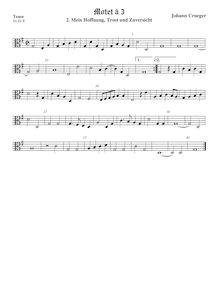 Partition ténor viole de gambe (alto clef), Motets, Crüger, Johann par Johann Crüger