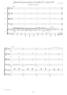 Partition , Andante - Allegretto, Piano quintette No.1, Plante, Cyril