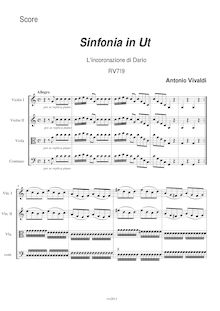 Partition complète, L Incoronazione di Dario, RV 719, Dramma per musica in tre atti