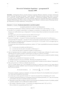 Mathématiques 1999 BTS Maintenance industrielle