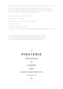 La piraterie dans l antiquité par Jules M. Sestier