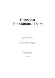 Concepts: foundational issues [Elektronische Ressource] / vorgelegt von Malte Dahlgrün