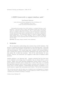 A KDD framework to support database audit