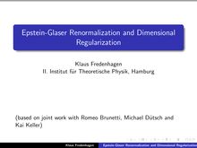 Epstein Glaser Renormalization and Dimensional Regularization