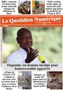 Le Quotidien Numérique d’Afrique N° 2266 - du 30/08/2023