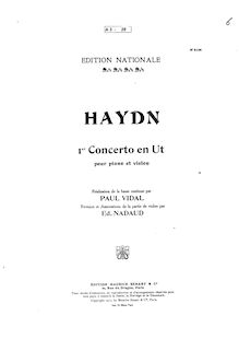 Partition de violon, violon Concerto en C major, Hob.VIIa:1