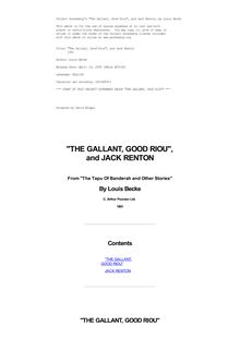 "The Gallant, Good Riou", and Jack Renton - 1901