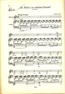 Partition complète (S.272/2), Im Rhein, im schönen Strome par Franz Liszt