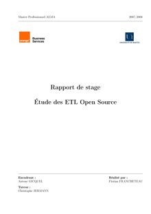 Rapport de stage Étude des ETL Open Source
